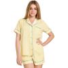 imageJockey Womens Sleepwear Soft Touch Luxe Woven Short Sleeve TopMelody Dot