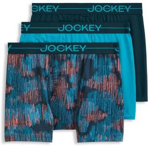 Jockey Boys’ Underwear Microfiber Stretch Boxer Brief – 3 Pack(Etched Enigma/Northern Light/Ocean Sky)