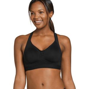 Jockey Forever Fit Women’s Bra Mid Impact Molded Cup Active Bra(Black)