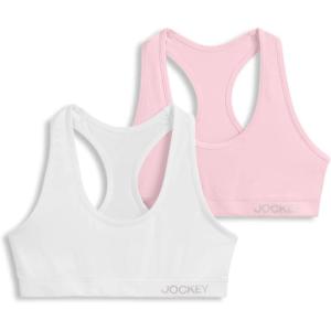 Jockey Girls’ Bra Seamfree Microfiber Racerback Bralette – 2 Pack