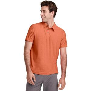 Jockey Men’s Activewear EVERACTIVE Polo(Bitter Orange Heather)