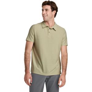 Jockey Men’s Activewear EVERACTIVE Polo(Crystal Yellow Driver Stripe)