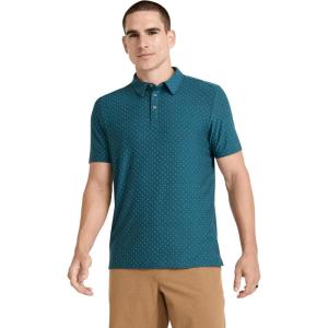 Jockey Men’s Activewear EVERACTIVE Polo(Curious Teal Dash Dot)