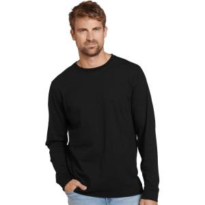 Jockey Men’s Casualwear Made in America Heritage Long Sleeve Tee(Black)