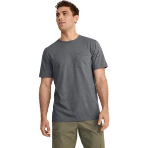 Jockey Men’s Casualwear Made in America Heritage Short Sleeve Pocket Tee(Slate Heather)