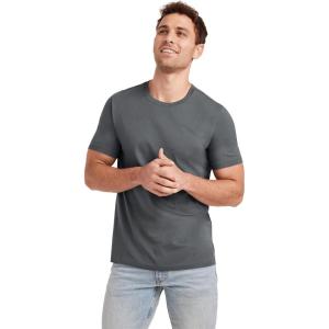 Jockey Men’s Casualwear Made2Fit Crew Neck T-Shirt(Battleship Grey)