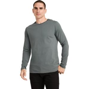 Jockey Men’s Casualwear Made2Fit Long Sleeve Crew Neck T-Shirt(Battleship Grey)