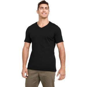 Jockey Men’s Casualwear Made2Fit V-Neck T-Shirt(Black)