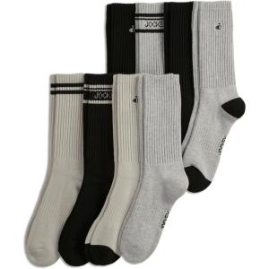 Jockey Men’s Everyday Cotton Blend Crew Socks (8-Pack)(Grey Tones/Black)