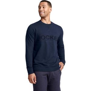 Jockey Men’s Loungewear Lightweight Cotton Blend Fleece Crew Sweatshirt(Jockey Blue)
