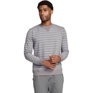 Jockey Men’s Loungewear Lightweight Cotton Blend Fleece Crew Sweatshirt(Ryder Stripe)