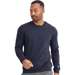 Jockey Men’s Loungewear Lightweight Cotton Blend Fleece Crew Sweatshirt(True Navy Heather)