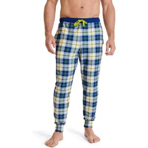 Jockey Men’s Sleepwear Ultra Soft Cooling Sleep Jogger(Rough Marina Plaid)