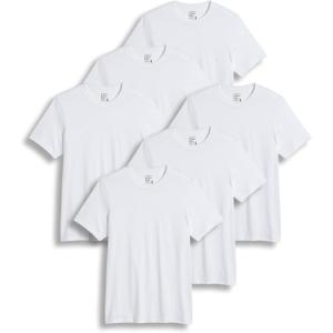 Jockey Men’s Undershirt Big & Tall Classic Crew Neck Undershirt- 6 Pack(White)