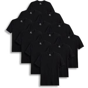 Jockey Men’s Undershirt Classic Crew Neck Undershirt – 12 Pack(Black)