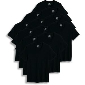 Jockey Men’s Undershirt Classic V-Neck Undershirt – 12 Pack(Black)