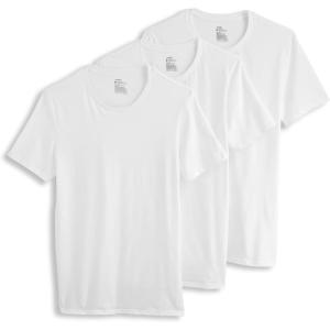 Jockey Men’s Undershirt Cotton Stretch Crew Neck Undershirt – 3 Pack(Diamond White)