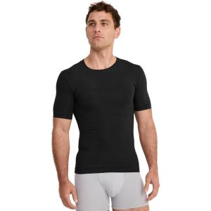 Jockey Men’s Undershirt FormFit Cotton Stretch Crew Neck Undershirt(Black)