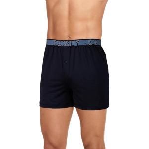 Jockey Men’s Underwear Active Microfiber 4.5″ Boxer(Black Out)