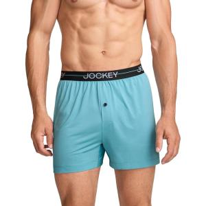 Jockey Men’s Underwear Active Microfiber 4.5″ Boxer(Cove)