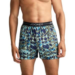 Jockey Men’s Underwear Active Microfiber 4.5″ Boxer(Incited Ikat)
