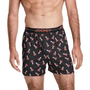 Jockey Men’s Underwear Active Microfiber 4.5″ Boxer(Lucky Lobsters)