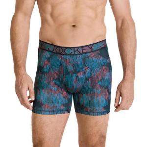 Jockey Men’s Underwear Active Microfiber 5″ Boxer Brief(Etched Enigma)