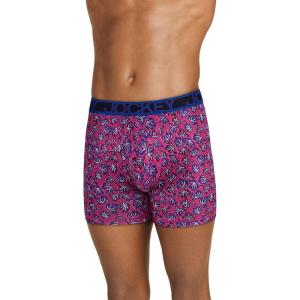 Jockey Men’s Underwear Active Microfiber 5″ Boxer Brief(Playful Fronds)