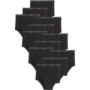 Jockey Men’s Underwear Classic Full Rise Brief – 12 Pack(Black)