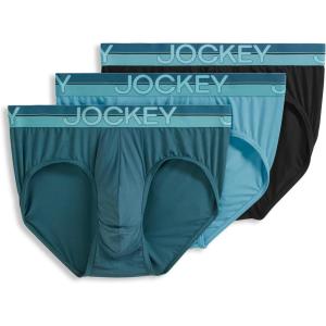 Jockey Men’s Underwear Infinite Cool Microfiber Stretch Brief – 3 Pack(Midnight Cove)