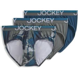 Jockey Men’s Underwear Infinite Cool Microfiber Stretch Brief – 3 Pack(Nocturne Marble)
