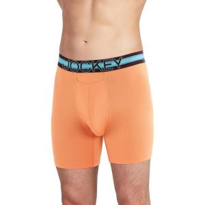 Jockey Men’s Underwear, Mens Boxer Briefs With Pouch, Sport Stability Microfiber 6″ Boxer Brief(Beach Bonfire)