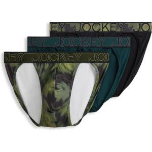Jockey Men’s Underwear Microfiber Stretch String Bikini – 3 Pack(Black Spruce)