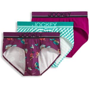 Jockey Men’s Underwear True Style Brief – 3 Pack(Candy Royale)