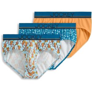 Jockey Men’s Underwear True Style Brief – 3 Pack(Iguanas/Colorado Dawn/Diamond Strands)