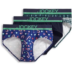 Jockey Men’s Underwear True Style Brief – 3 Pack(Mints and Gummies/True Navy/Fair Isle Fate)