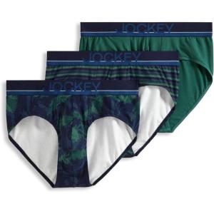 Jockey Men’s Underwear True Style Brief – 3 Pack(Rascal Stripe)