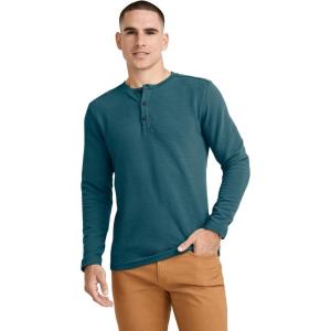 Jockey Outdoors Men’s Casualwear Long Sleeve Henley(Curious Teal)