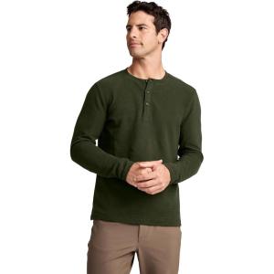 Jockey Outdoors Men’s Casualwear Long Sleeve Henley(Mire Green)