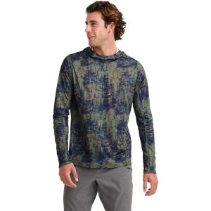 Jockey Outdoors Men’s Casualwear Long Sleeve Hooded Sun Shirt(Echoing Woods)