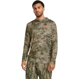 Jockey Outdoors Men’s Casualwear Long Sleeve Hooded Sun Shirt(Neutral Flickering Camo)