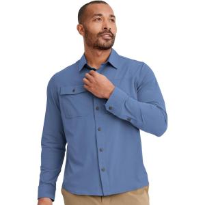 Jockey Outdoors Men’s Casualwear Long Sleeve Tech Shirt(Dusk Blue)