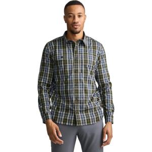 Jockey Outdoors Men’s Casualwear Long Sleeve Tech Shirt(Nocturne Plaid)