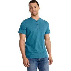 Jockey Outdoors Men’s Casualwear Short Sleeve Henley(Teal Slate Heather)