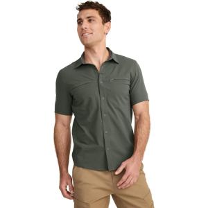 Jockey Outdoors Men’s Casualwear Short Sleeve Snap Woven Shirt(Brunswick Green)