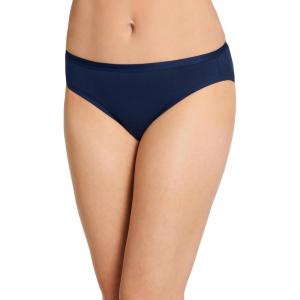 Jockey Underwear Women Bikini – Worry Free Cotton Stretch, Moderate Absorbency, Period Underwear for Women(Just Past Midnight Blue)