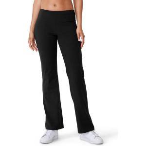 Jockey Women’s Active Cotton Stretch Slim Bootleg Yoga Pants(Black)