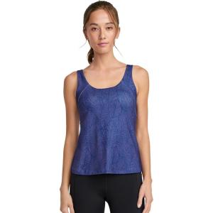 Jockey Women’s Activewear EVERACTIVE Tank with Built-in Bra(Continuous Blue Palm)