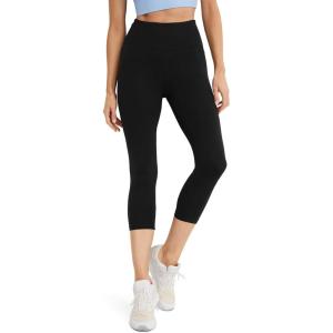 Jockey Women’s Activewear High Rise Cotton Stretch Capri Legging(Black)
