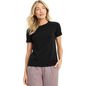 Jockey Women’s Activewear Organic Cotton Stretch Short Sleeve Tee(Black)